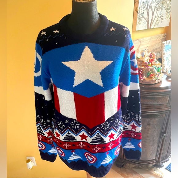 Captain America! Medium sweater! Stay warm in style this winter. - Picture 1 of 6